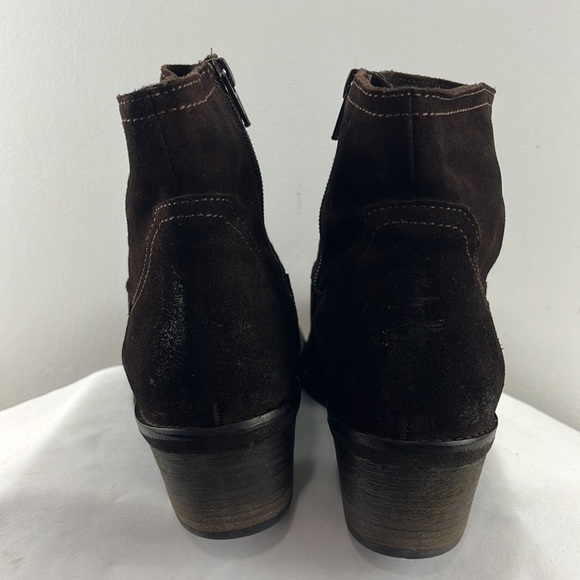 Emanuele Crasto Italian Brown Suede Western Booties - Picture 6 of 9